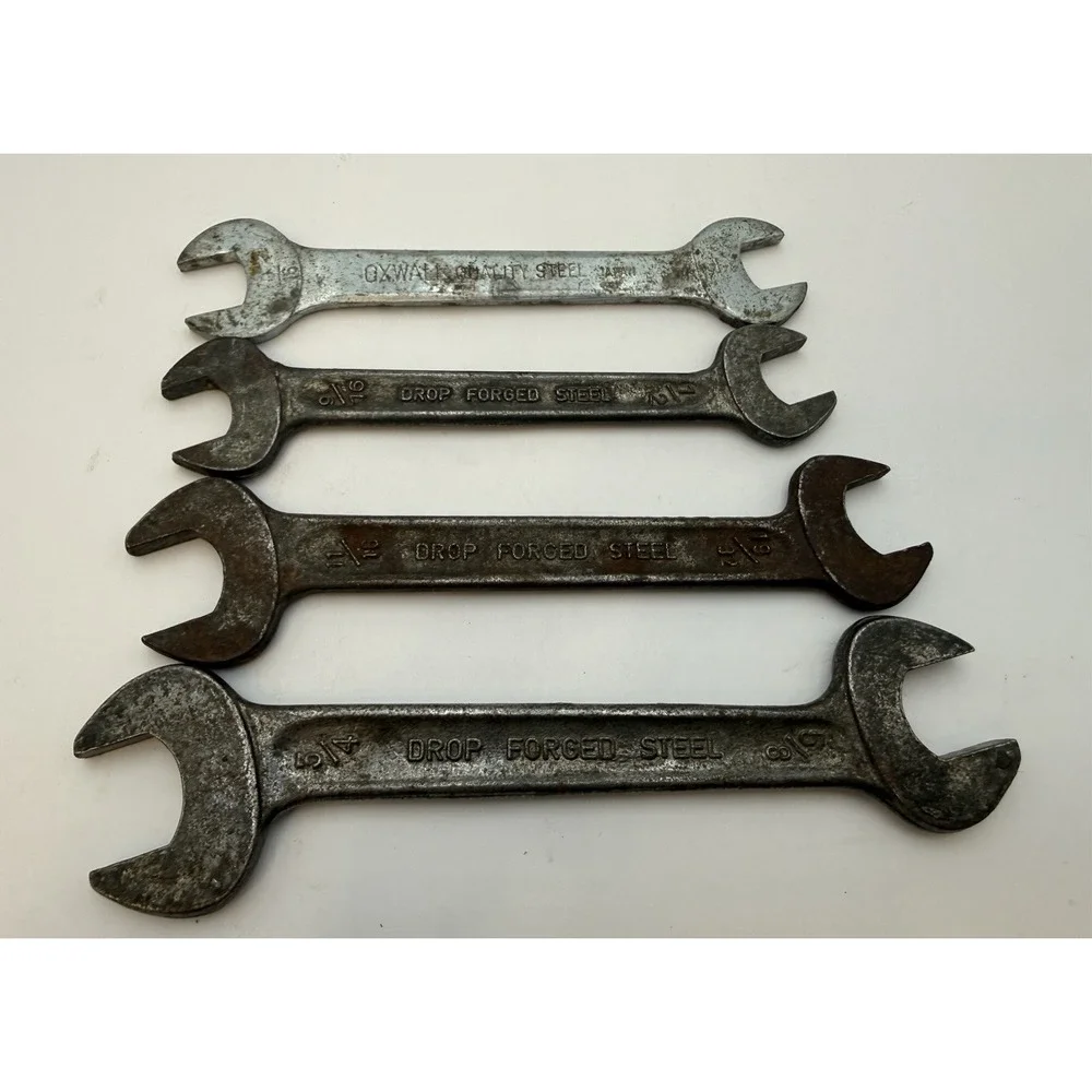 Vintage Open End Wrench Set 4pc West‎ Germany Japan Drop Forged Steel